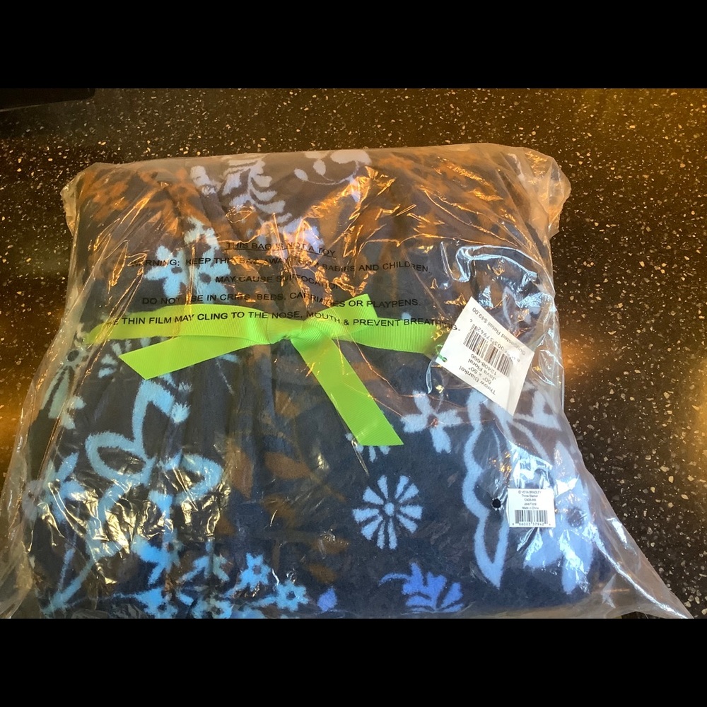 NWT Vera Bradley Throw Blanket Java Floral